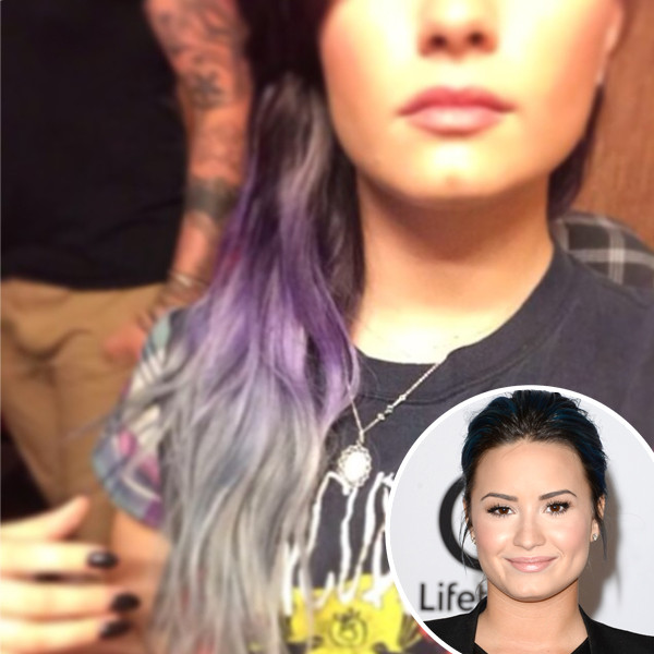 Demi Lovato Dyes Hair Silver Purple E News Australia